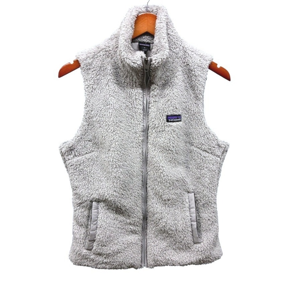Patagonia Los Gatos Full Zip Fleece Vest Womens M Gray Gorpcore Cozy Winter Warm